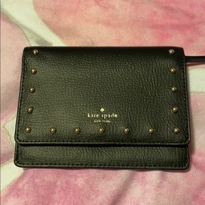 Kate Spade Black Leather Studded Wallet